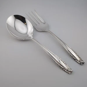 Wallace Stradivari Sterling Silver Salad Serving Set - 9" - No Monogram - Picture 1 of 3