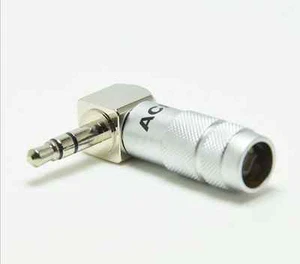 1x mini enchufe estéreo de cobre rodio de 3,5 mm ángulo recto - Imagen 1 de 4