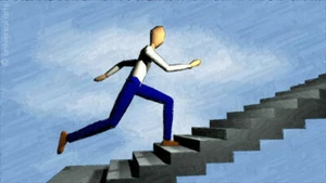 MARIO STRACK - Three Steps At Once 2 limitiert Grafik Original signiert Druck - Bild 1 von 2