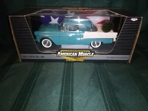 2004 Ertl American Muscle 1955 Chevy Bel Air 1:18 türkis-weiß WP84 - Bild 1 von 6