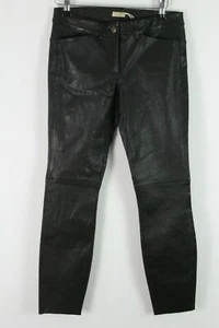 MAXSTUDIO Black Leather Trosuers size 25 - Picture 1 of 7
