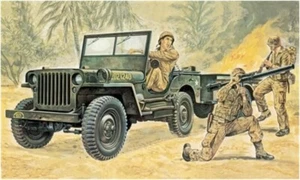 Jeep Italeri 314 Willys MB con remolque 1:35 nuevo envío gratuito - Imagen 1 de 3