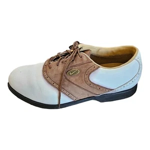 Nike Zoom Air Men's Gore-Tex Leather White Brown Golf Shoes Size 8M - Picture 1 of 13