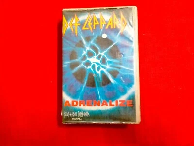 DEF LEPPARD ADRENALIZE  CLAMSHELL  1992 RARE orig CASSETTE TAPE INDIA indian - Image 1 of 4