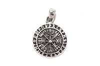 Kompass Runen Talizar Wikinger Anhänger 925er Silber Symbol Schmuck - Neu