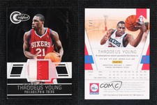 2010-11 Totally Certified Totally Black Materials Prime 1/1 Thaddeus Young #4