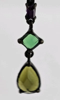 Avon "Geometric Linear" Pierced Dangle Earrings – 2007 with Box - Image 1 of 4