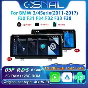 10,25" Android 12 für BMW 3/4er F30 F31 F32 F34 F36 2011-2017 Multimedia - Bild 1 von 37