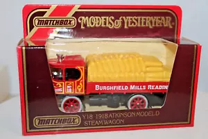 Matchbox Yesteryear Y-18 1918 Atkinson Model D Steam Wagen " Burghfield Mills" - Picture 1 of 5