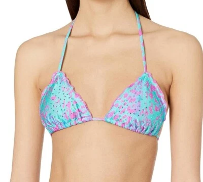 NWT Luli Fama Crystalized Tri Top, Size S, Animal Print - Image 1 of 4