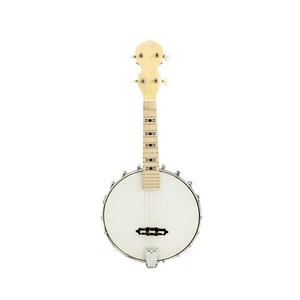 Caraya BJ-24 All-Maple Concert Ukulele Size 4-String Banjo,Open-Back,Milky Top - Picture 1 of 10