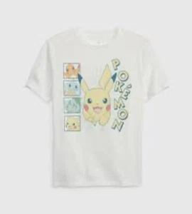 GapKids | Pokémon 100% Organic Cotton Graphic T-Shirt Size 4-5 New With Tags - Picture 1 of 4