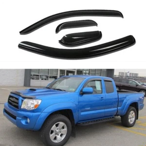 4Pcs Window Visor Vent Deflector for 2005-2015 Toyota Tacoma Extended Cab Pickup - Picture 1 of 7