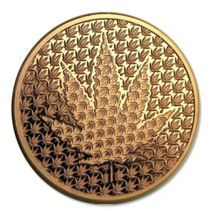1 OZ .999 FINE COPPER CANNABIS FOREVER COIN BU - Picture 1 of 3