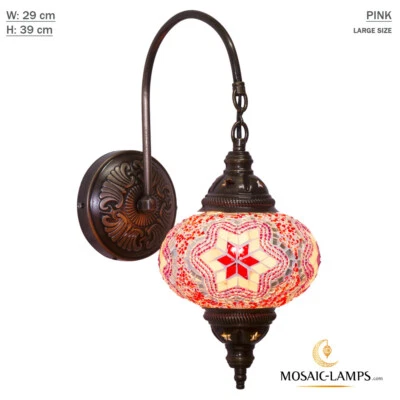 Lámpara de Pared Mosaico Turco Cuello de Cisne Único, Iluminación de Techo Tradicional, Grande Foto 1 de 4