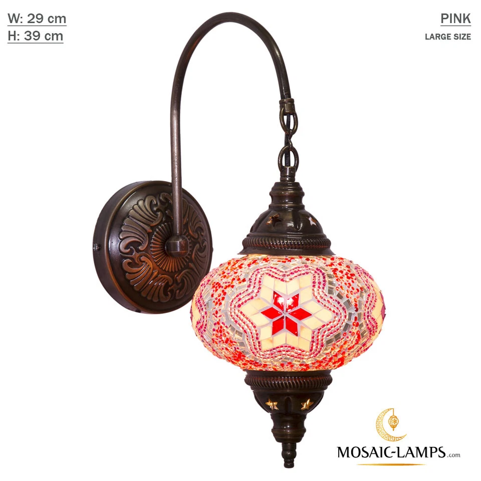 Lámpara de Pared Mosaico Turco Cuello de Cisne Único, Iluminación de Techo Tradicional, Grande Foto 1 de 4