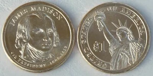 USA Präsidentendollar 2007 James Madison P unz. - Bild 1 von 1