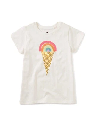 NWT TEA COLLECTION Girls Tee 4 Rainbow Ice Cream - Image 1 of 3