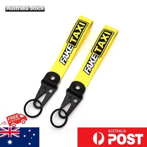 Fake Taxi JDM Keyring Lanyard Strap Racing Drift Car Motorcycle Keychain Gift AU - Picture 1 of 8