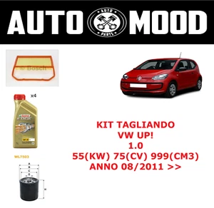 KIT TAGLIANDO - VOLKSWAGEN UP! 1.0 55(KW) 75(CV) DAL 2001>> - OLIO CASTROL EDGE  - Foto 1 di 3