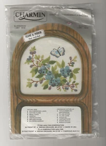 Janlynn Miniatura Estampado Crewel Kit Arándanos Mariposa Sin Usar - Imagen 1 de 3