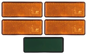 4x Reflektoren Anhänger Orange Reflektor Pkw selbstklebend gem. StVZO 94x37mm V2 - Bild 1 von 2
