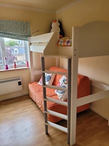 Stompa high sleeper bed with mattress and free Ikea pullout double sofa/bed - Picture 1 of 10