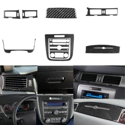 Carbon Fiber Interior Set Cover Dash Trim Kits For Chevrolet Impala 2006-2013 Foto 1 de 4