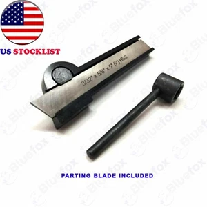 "Portautensili taglio tornio 3/8"" x 5"" + lama HSS 3/32"" x 5/8"" x 5/8"" x 5"""" - Foto 1 di 5