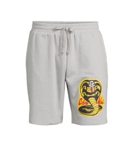 Cobra Kai Men's Logo Graphic Jogger Shorts Color Light Gray Size XL NWT. - Picture 1 of 5
