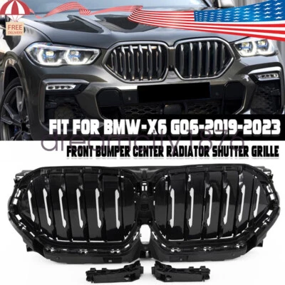 NEW Front Radiator Grille Active Air Shutter W/Motor For 2020-2024 BMW X6 G06 - Image 1 of 4