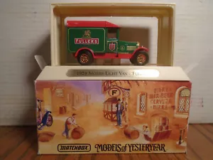 MATCHBOX MODELS OF YESTERYEAR YGB04 1929 MORRIS LIGHT VAN FULLERS BEER NEW - Picture 1 of 4