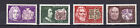 1968 célébrités françaises Y&TN°1550 à 1553 4 timbres neufs MNH /TE1118