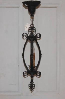 Lámpara colgante antigua vintage gótica de salón Foto 1 de 4