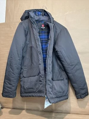 Casaco Quiksilver com capuz snowboard esqui azul escuro juventude grande 16-18 - Imagem 1 de 4