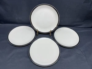 American Manor China "EBONY" by Shenango ~ Set of 4 ~ Salad Plates ~ 8 1/4" - Picture 1 of 8
