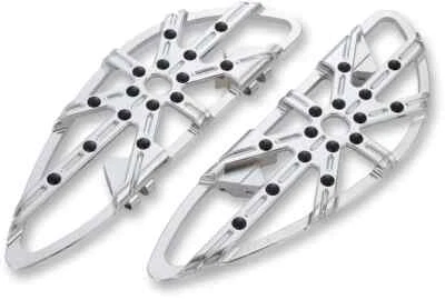 Tableros de piso cromados An 10G Adj Driver Pr Harley Fat Boy 00-17 Foto 1 de 4