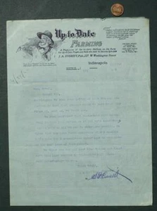 1903 Indianapolis Indiana Up to Date Farming letter Geo. Ertel Quincy Illinois-- - Picture 1 of 1