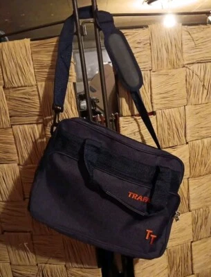 Vintage Trafalgar TT Luggage Bag Travel Carry On Blue Tote Crossbody Messenger - Изображение 1 из 4