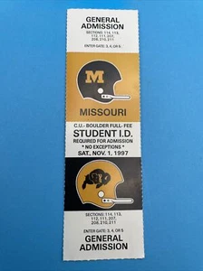 Colorado Buffaloes vs Missouri Tigers Football Ticket Stubs - 5 verschiedene Daten - Bild 1 von 6