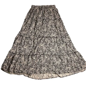 Japanischer Boho Midi Blumen Rock Damen Medium feminin weich Mädchen Lehrer künstlerisch - Bild 1 von 5
