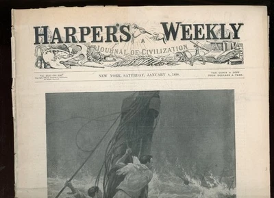 Harpers Weekly-Jan.4, 1898-Japan -China - Image 1 of 4
