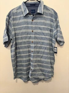 Neu Jack O'neill Oasis Herren Freizeithemd SS gewebt Knopfleiste blau M Streifen - Bild 1 von 2