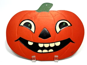 Vintage H.E. Luhrs Halloween Jack-O-Lantern geprägte gestanzte Dekoration - Bild 1 von 5