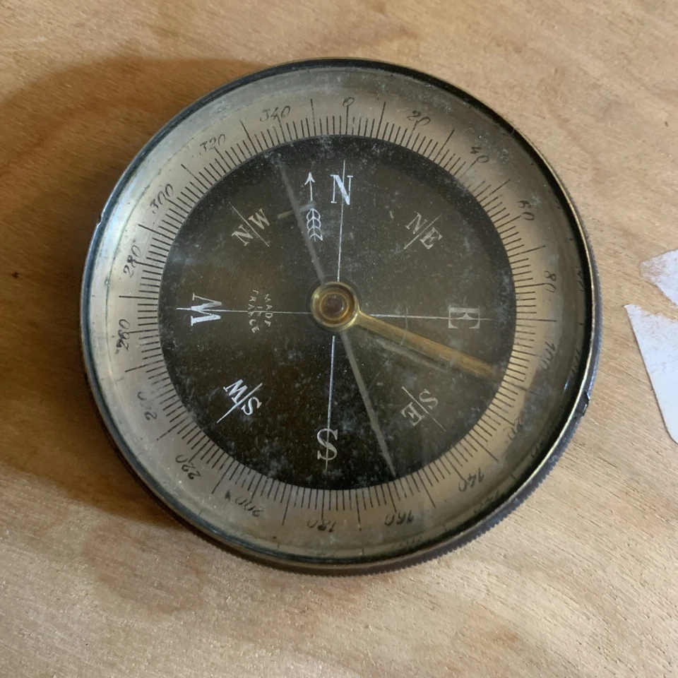 Bússola de bolso francesa antiga - Imagem 1 de 4