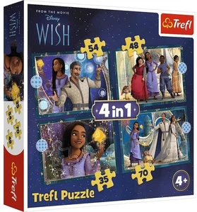 NEW Trefl Jigsaw Puzzle 4 in 1 Pieces 4+ Age Disney Dreams Come True - Picture 1 of 5