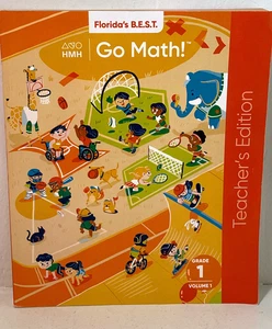 1st Grade 1 ~ Florida's Best Go Math Set Teachers Edition Volume 1 ~Homeschoolin - Picture 1 of 2