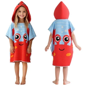 Kids Beach Towel100% Cotton Bath Towel with Hooded Super Absorbent Girl Ponch... - Picture 1 of 6