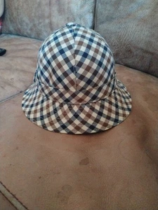 Vintage Aquascutum Original Karo Wollmütze 6,5 53 TOP - Bild 1 von 8
