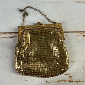 Vintage Whiting & Davis Gold Mesh Evening Bag – 1950s Classic – Art Deco - Picture 1 of 7